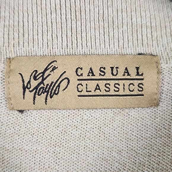 Lord & Taylor Casual Classics Men's SZ L Beige Knit Polo Short Sleeve Lux Fabric - Picture 3 of 13